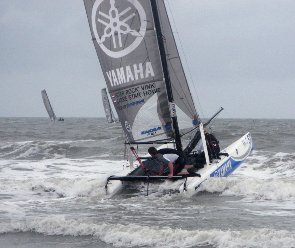 Peter Vink and Carrie Howe (NED/USA) heading out  © Sail-World.com /AUS http://www.sail-world.com